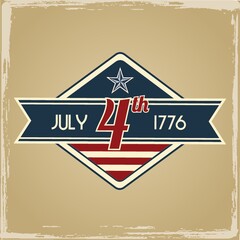 July 4th independence day label