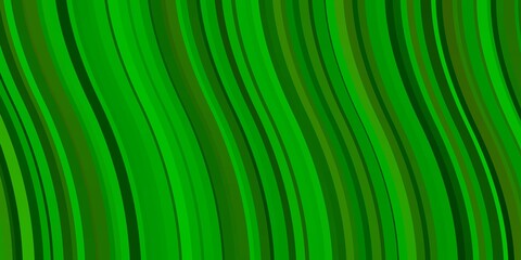 Light Green, Yellow vector template with curved lines. Gradient illustration in simple style with bows. Smart design for your promotions.