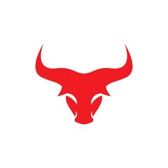 Bull head logo vector icon