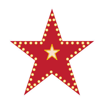 Vector star with lighnts. EPS isolated illustration on a white background