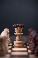 Chess on board. Strategy conceptual