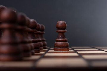Chess on board. Strategy conceptual
