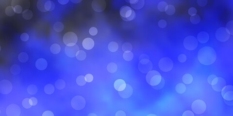 Light BLUE vector background with spots. Abstract colorful disks on simple gradient background. Design for your commercials.