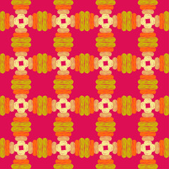 Fototapeta na wymiar Aztec elements. Seamless pattern. Geometry. Design with manual hatching. Ethnic boho ornament. Vector illustration for web design or print.