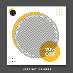 Fashion sale for social media feed template. Social media template vector illustration. Promotion banner template