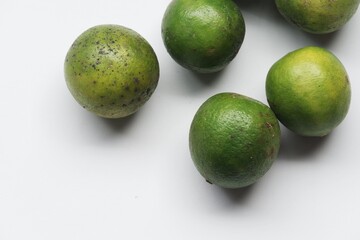 Lime orange white isolated background