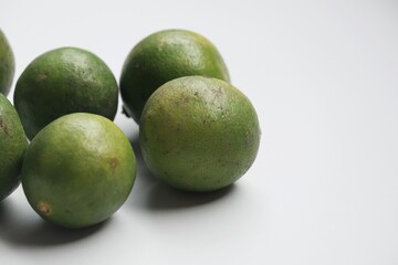 Lime orange white isolated background