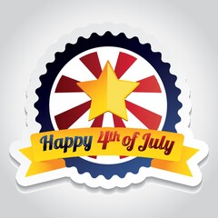USA independence day badge