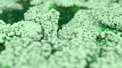 Obraz premium 3d topographic pattern of colorful particles. macro shot. turbulence.