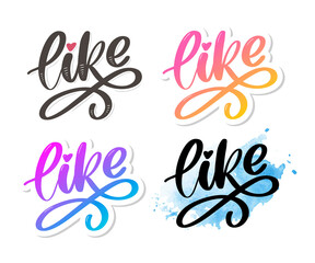 Trendy like letter, great design for any purposes. Hand drawn like letter for decorative design. Love lettering sign. Hand drawn illustration slogan