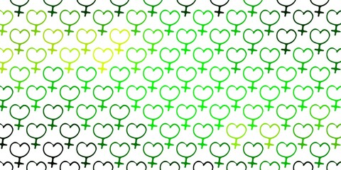 Light Blue, Green vector template with businesswoman signs.