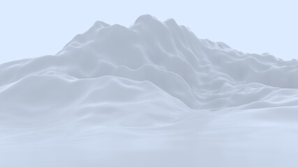 Fototapeta premium 3d ice mountain at dusk. abstract texture. cold atmosphere.
