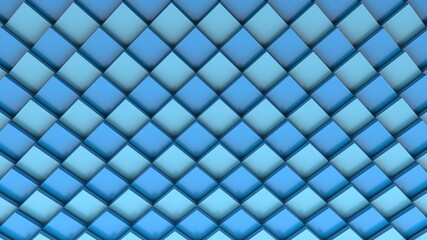 3d abstract colorful background of various geometric shapes. blue & cyan.