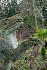 Crystal Palace Dinosaurs in Crystal Palace Park, London, England, United Kingdom