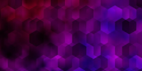 Fototapeta na wymiar Light Purple vector texture with colorful hexagons.