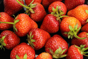 Strawberry ripe close-up, healthy food