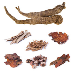 Fototapeta premium chinese herbal or herbal medicine on the background new.