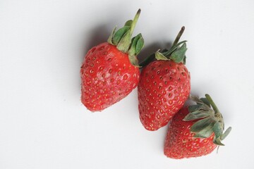 Strawberry on white isolated background