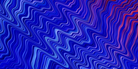 Fototapeta premium Light Blue, Red vector pattern with wry lines. Colorful illustration, which consists of curves. Template for your UI design.