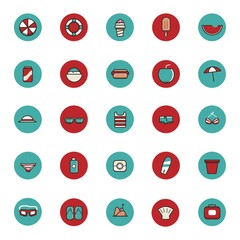 Set of summer icons