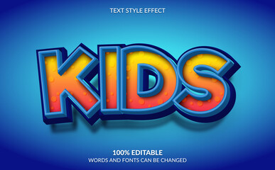 Editable Text Effect, Kids Text Style