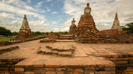 Ayutthaya, Thailand - August 23th 2015: Ayutthaya is the former capital of Phra Nakhon Si Ayutthaya province in Thailand. In 1767, the city was destroyed by the Burmese army.