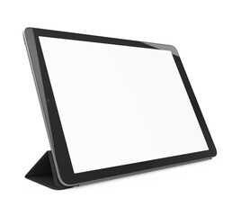 Tablet Computer Stand with Blank Screen Isolated