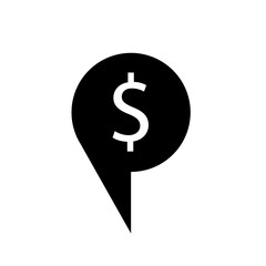 Dollar point icon, bank location