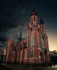Cathedral of the Protection of the Holy Virgin in Radom. Beautifull medieval neogothic church.