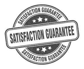 satisfaction guarantee stamp. satisfaction guarantee round grunge sign. label