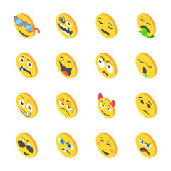 Fototapeta premium Expressions Icons set