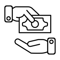 Receiving Money Icon Give Money Vector Illustration