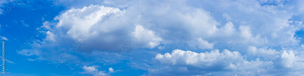 Canvas Prints panorama blue sky background with tiny clouds.