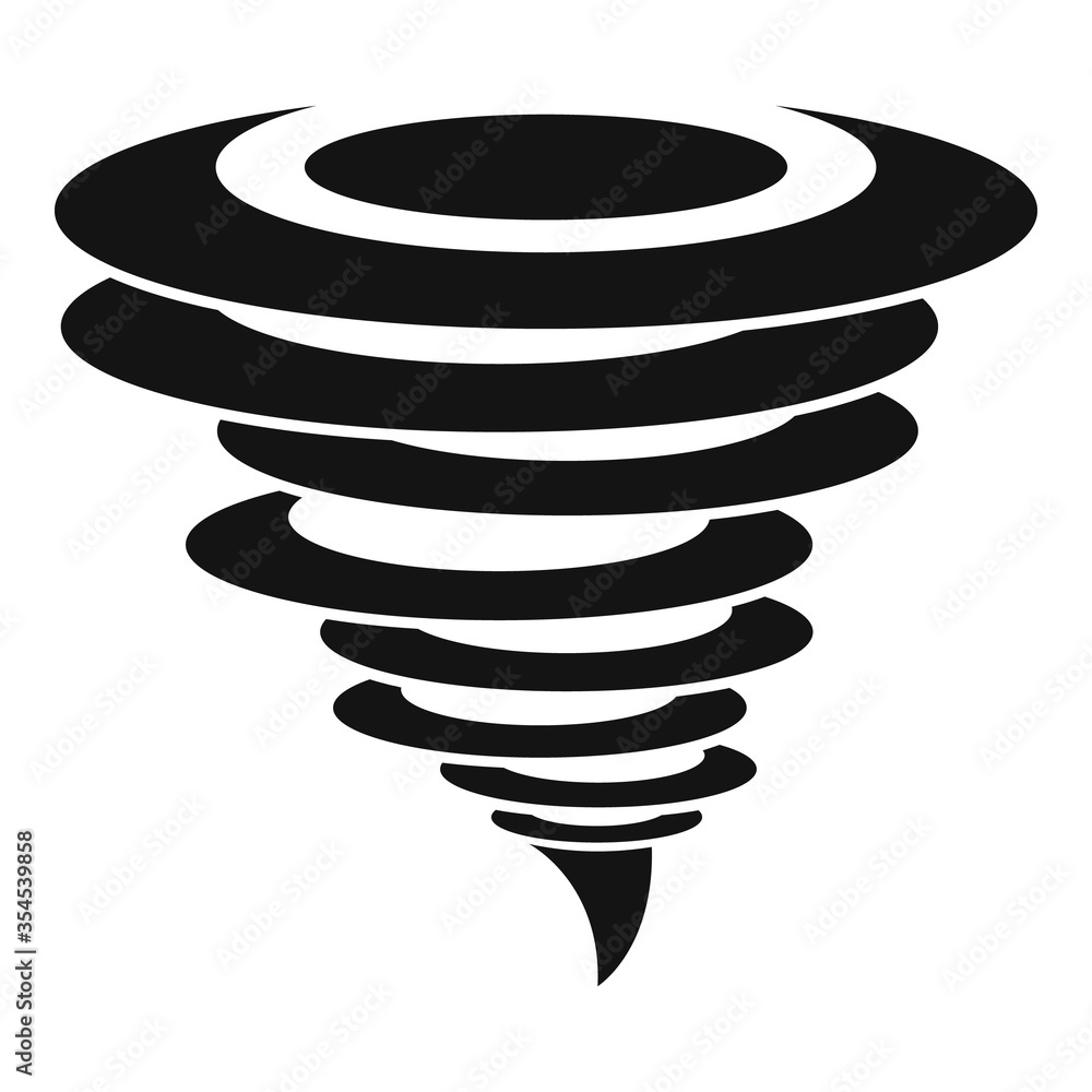 Sticker Climate tornado icon. Simple illustration of climate tornado vector icon for web design isolated on white background