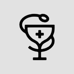 Vector Illustration of A Nursing Cup Icon | Vector Line Icon | Nursing Vector Icon | Single Vector Icon
