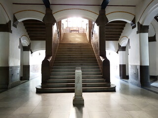 corridor of the church, vintage classic interior decoration