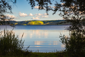 summer landscape overlooking the river