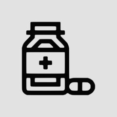 Vector Illustration of A Nursing Bottle  Icon | Vector Line Icon | Nursing Vector Icon | Single Vector Icon