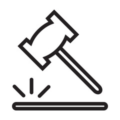 Judge hammer icon