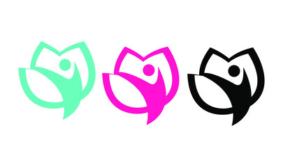 Abstract colorful symbol and icon isolated 