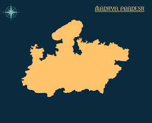 Modern map of MADHYA PRADESH , india state map MADHYA PRADESH , indian state infographics