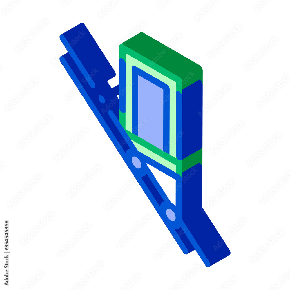 Wall mural Public Transport Inclined Elevator vector isometric sign. color isolated symbol illustration