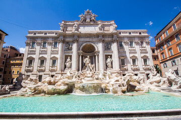 Fototapeta na wymiar The Trevi Fountain in Rome Italy