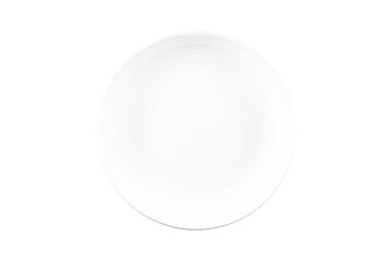 white dish plate isolated on white background with clipping path