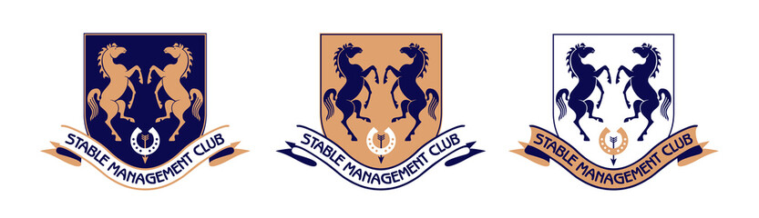 Obraz premium Horse logo design. Use it for makeing web or print posters for equine competitions or stable.