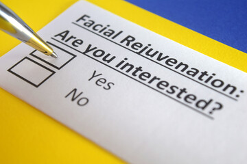 One person is answering question about facial rejuvenation.