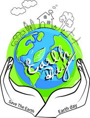 Fototapeta premium Environmentally friendly the world. Vector illustration of ecology