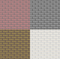 Brick wall background design collection.