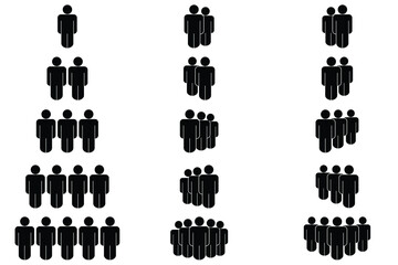 People Group Icon. Black and White EPS Vector