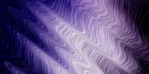Light Purple vector backdrop with bent lines. Illustration in halftone style with gradient curves. Pattern for ads, commercials.
